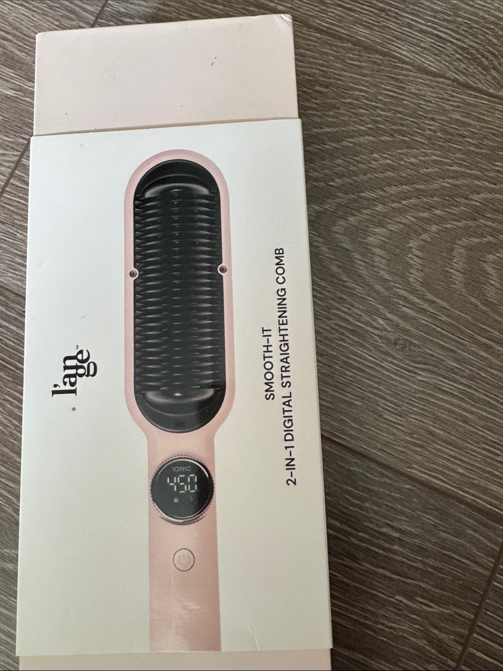 Lange 2-in-1 Digital Straightening Comb - Rose Pink